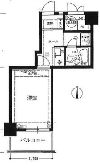 ライオンズマンション栄第3(1K) 3階の間取り図