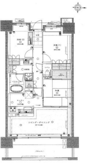 天井高が約2.45m～2.60mと開放的な空間を実現。