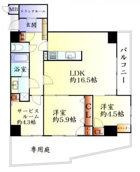 TO-BE泉市名坂マンション(2LDK) 1階の内観