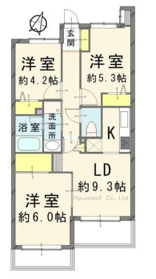 ロイヤルステージ北浦和(3LDK) 4階の内観