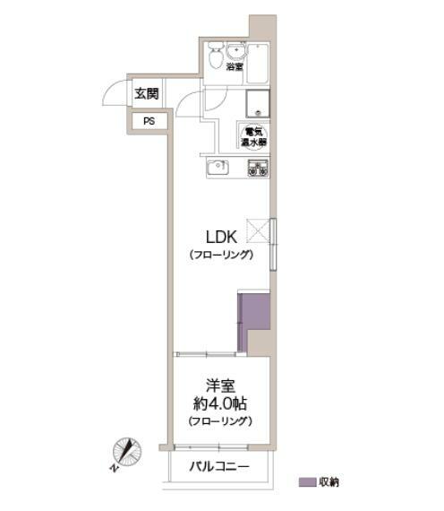 セブンスターマンション第5五反田(1LDK) 7階の間取り図