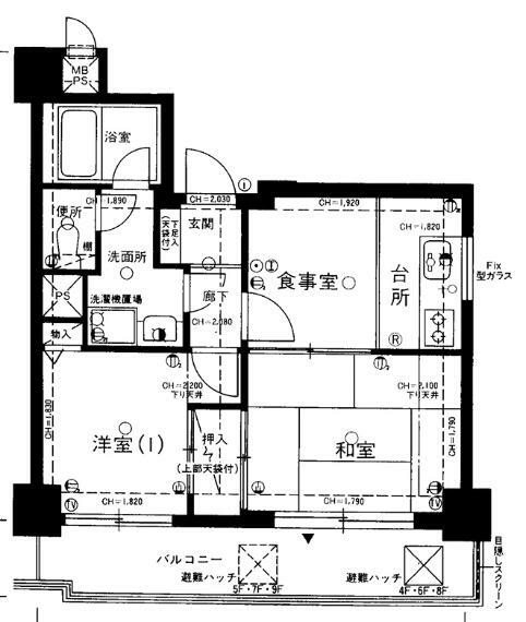 ライオンズマンション国分寺駅前(1LDK) 9階の間取り図
