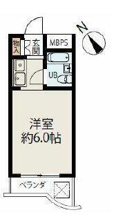 ジョイフル笹塚(1R) 4階の間取り図