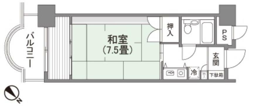 御宿アーバンコンフォート(1K) 3階の間取り図