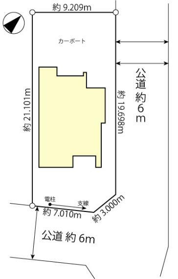 敷地面積は広々とした約59坪！　