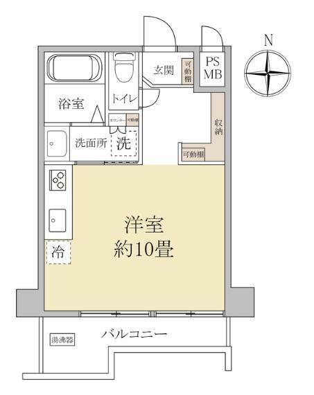 藤和白金台コープ(1R) 1階の間取り図