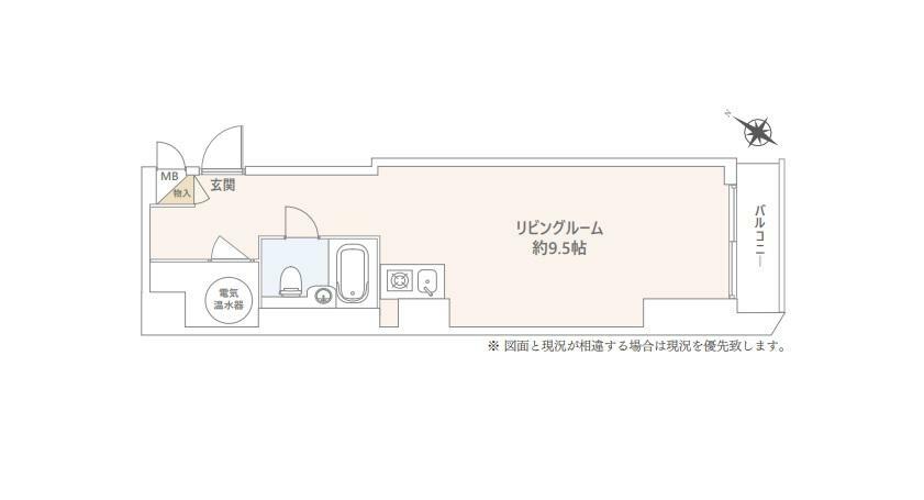 グランドメゾン日本橋堀留(1R) 5階の間取り図