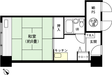 ライオンズマンション越後湯沢第2(1K) 6階の間取り図
