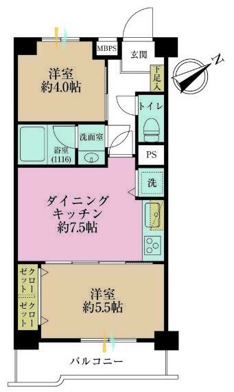 ライオンズマンション鶴見中央の間取り