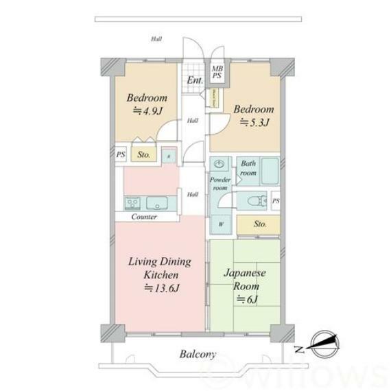 エクセル東陽町(3LDK) 10階の間取り図