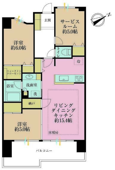オーベル板橋本町(3LDK) 8階の間取り図
